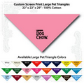 22"x22"x29" Light Pink Custom Printed Imported 100% Cotton Pet Bandanna